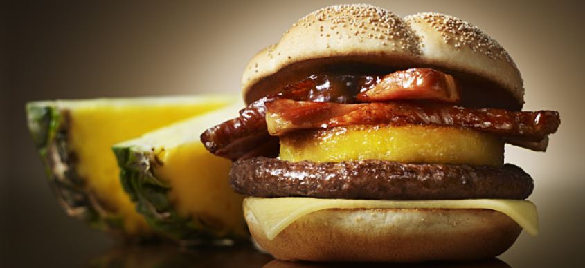 McDonald's Gold Ring Burger in Japan