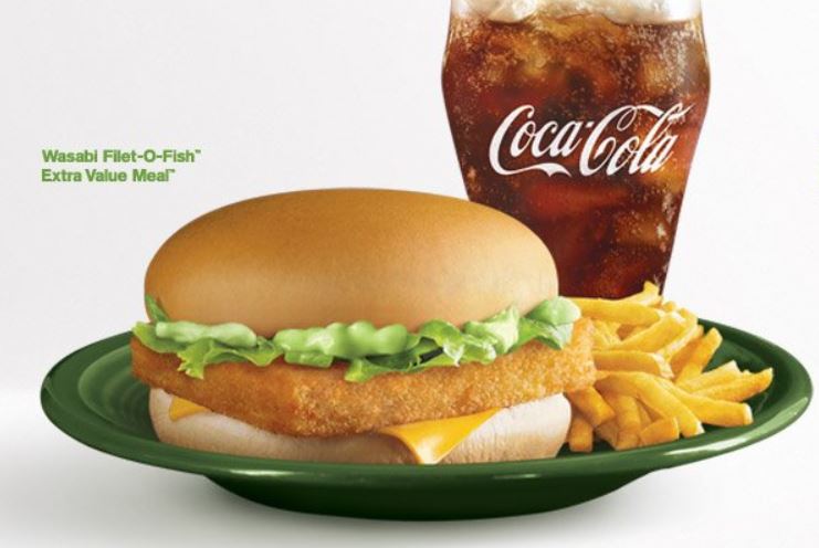 McDonald's Wasabi Filet-O-Fish Burger in Singapore