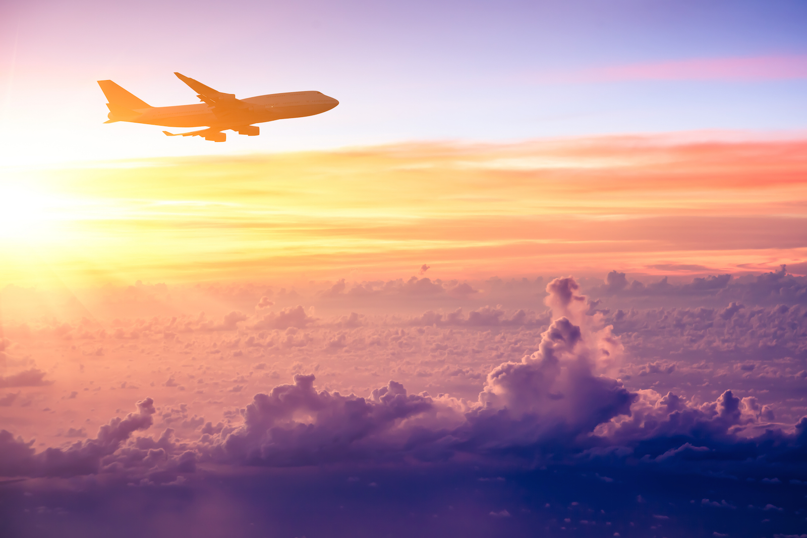 Plane at Sunset