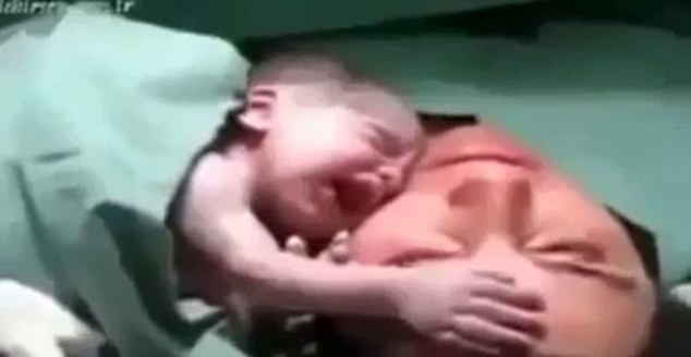 'I want to stay with mommy!' Adorable newborn baby refused to let go of mother