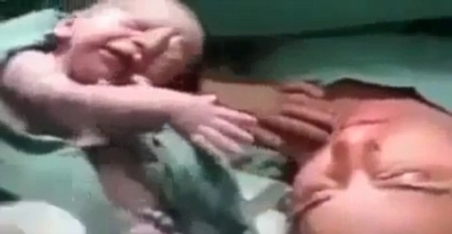 'I want to stay with mommy!' Adorable newborn baby refused to let go of mother