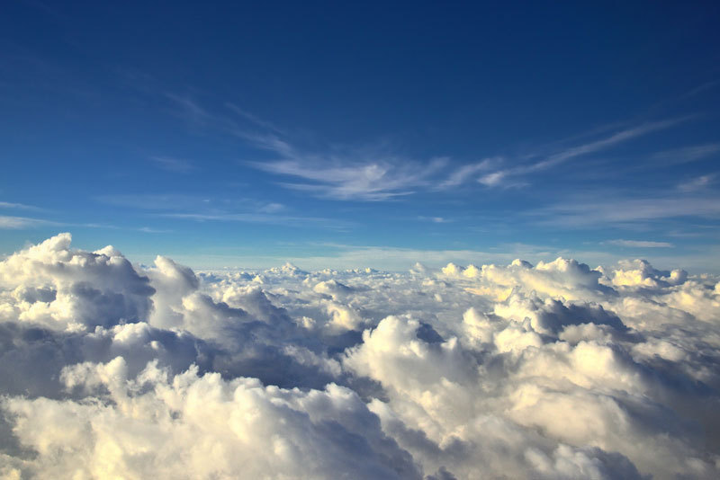 10. You could ride an endless sea of clouds with a window seat