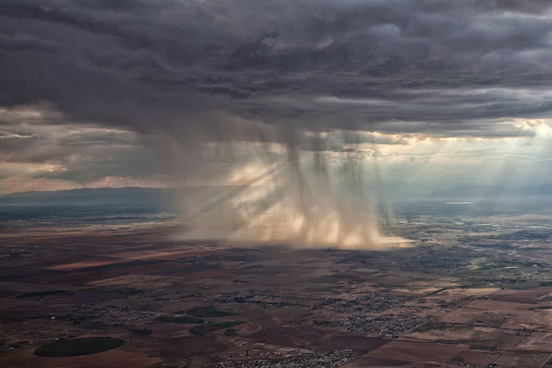 2. You could see a rainstorm like this off in the distance