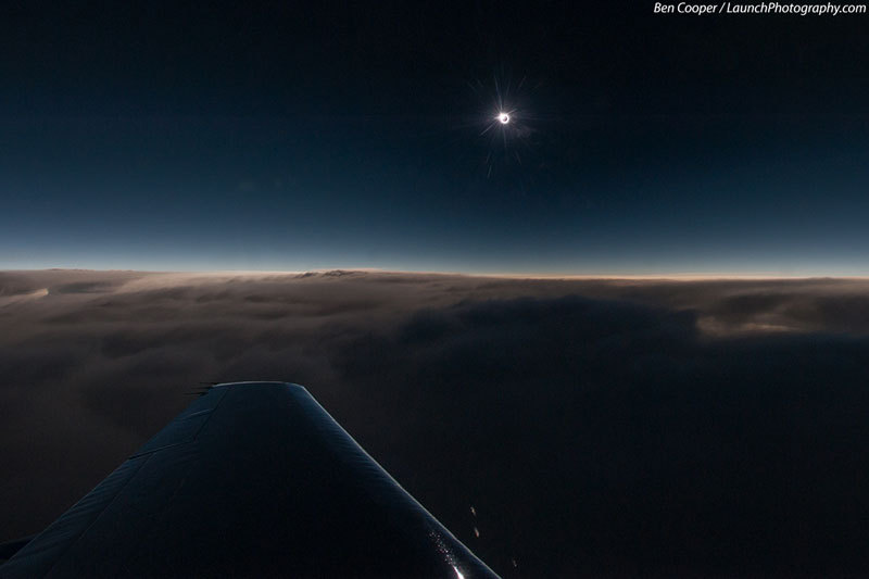 3. Because a solar eclipse at 44000 ft is pretty cool