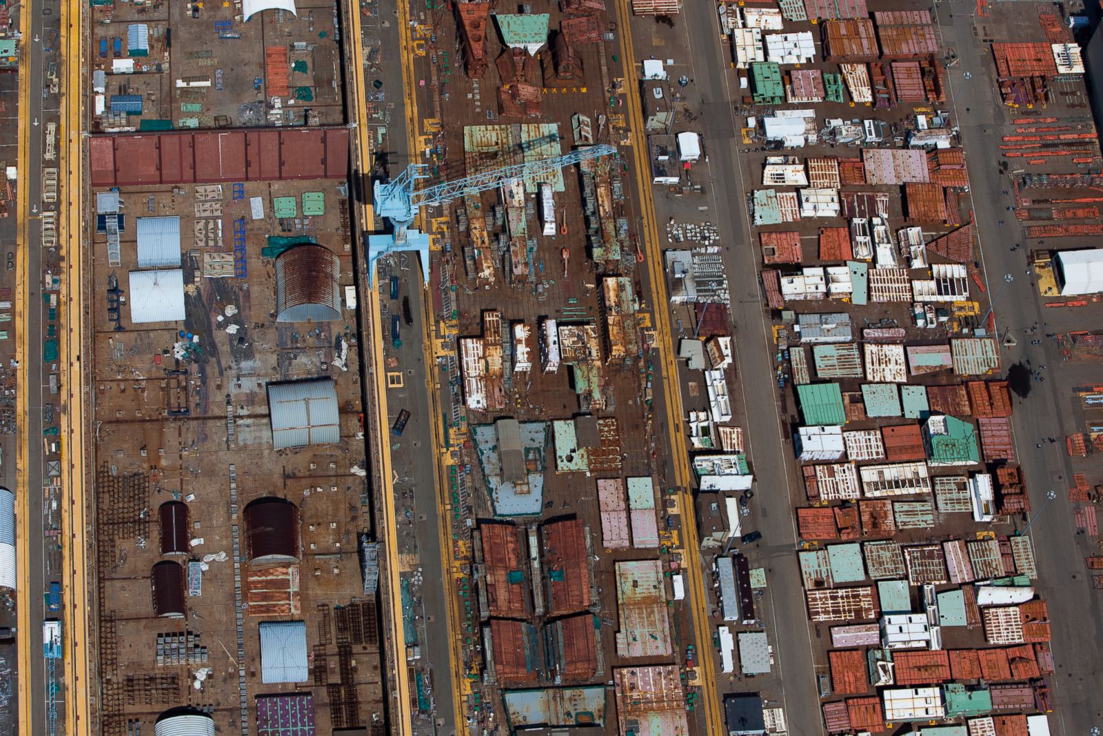 A shipyard in Newport, Virginia