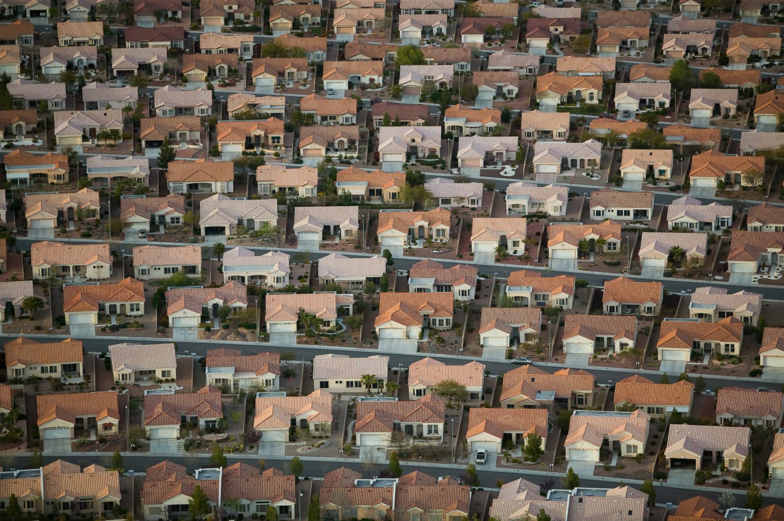 An adobe housing development in Las Vegas, Nevada