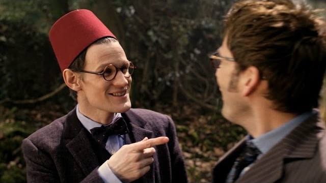 Matt Smith and David Tennant in BBC's 'The Day of the Doctor' special