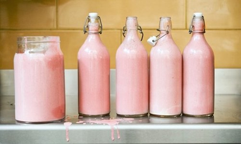 Pink milk