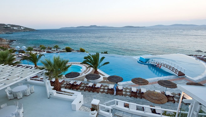 infinity pool at Saint John Mykonos in Greece