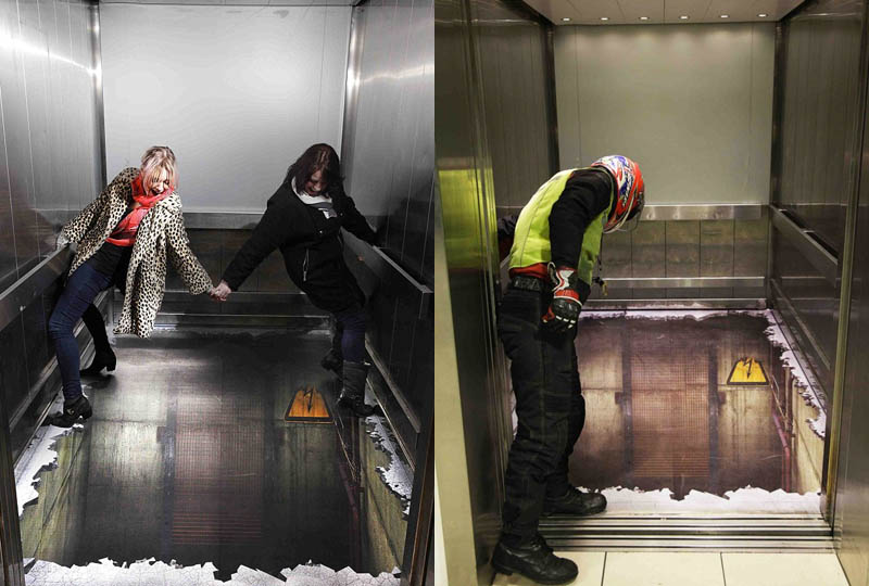 sticker-on-floor-of-elevator-makes-it-look-like-elevator-shaft