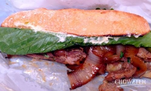 Caribbean roast sandwich from Paseo in Seattle, Washington, USA