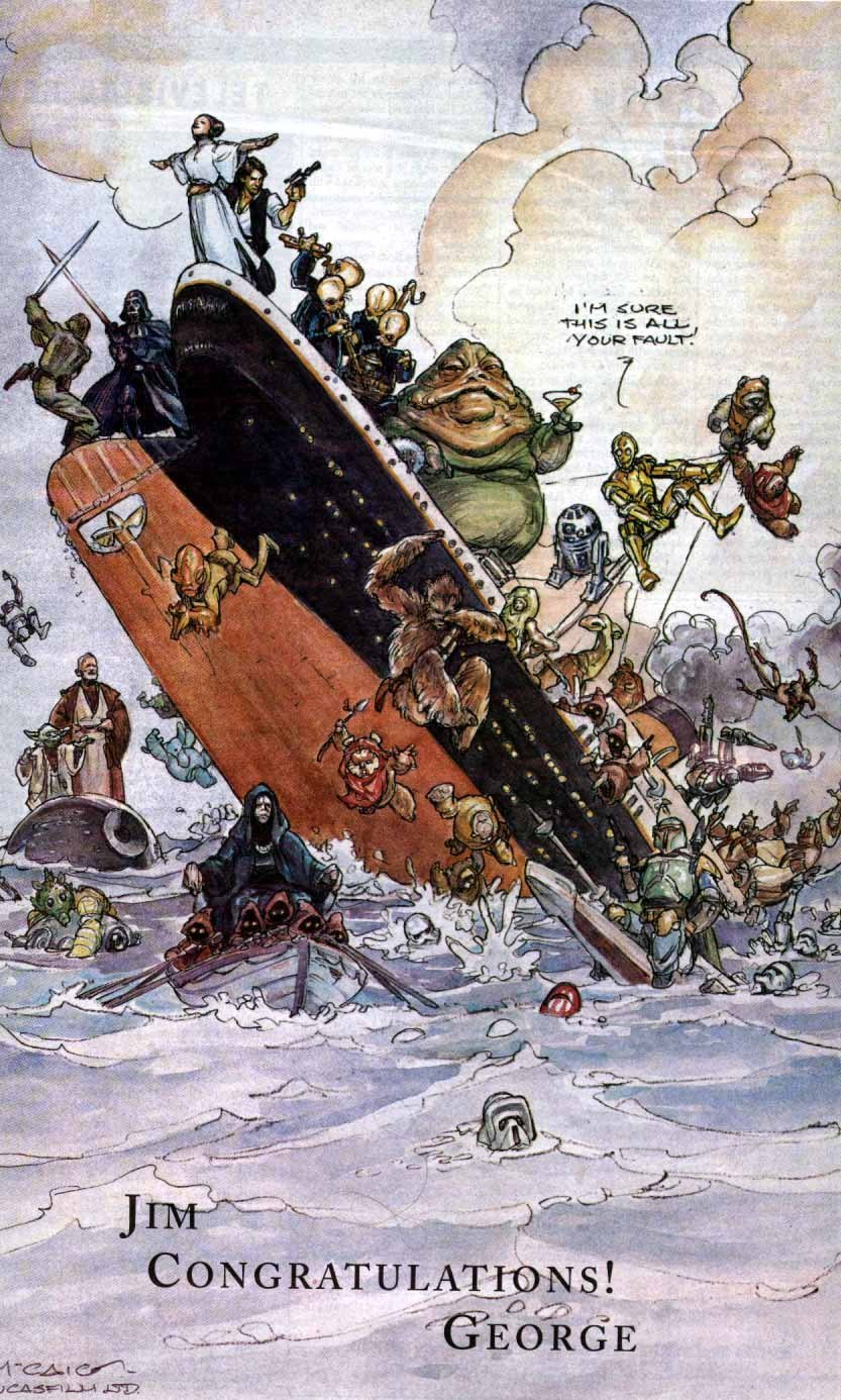George Lucas' Ad Congratulating James Cameron For Titanic