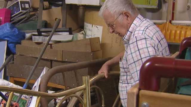 Gerald Kumpula, in his Cokato workshop