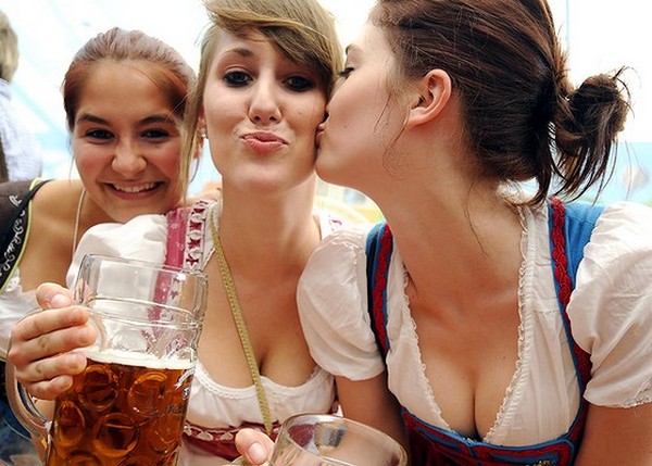 Girls Drinking Beer