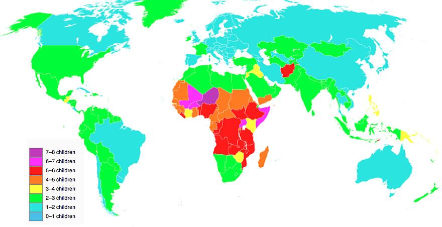 Map Of Total Fertility Rate