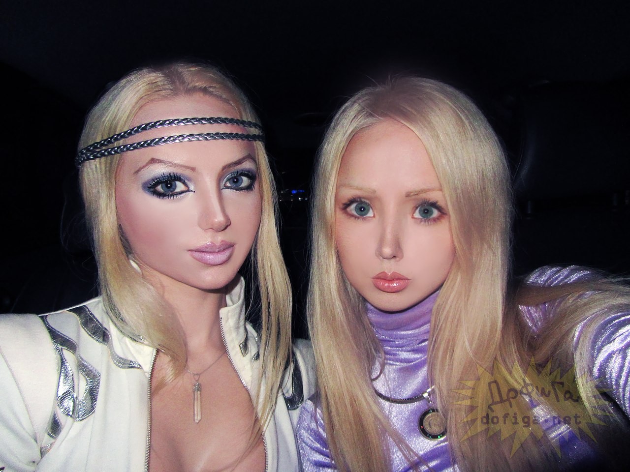 Real-Life Barbie Valeria Lukyanova With Best Friend