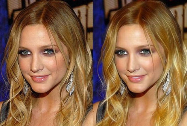 Ashlee Simpson Before & After Photoshop
