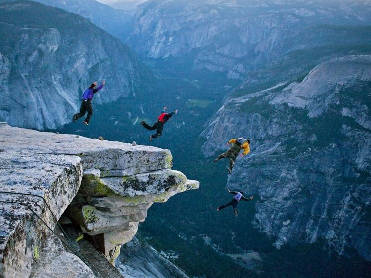 Base Jumping In Yosemite