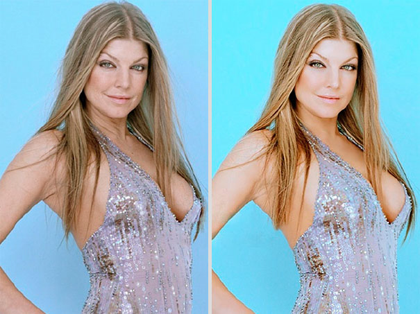 Fergie Before & After Photoshop