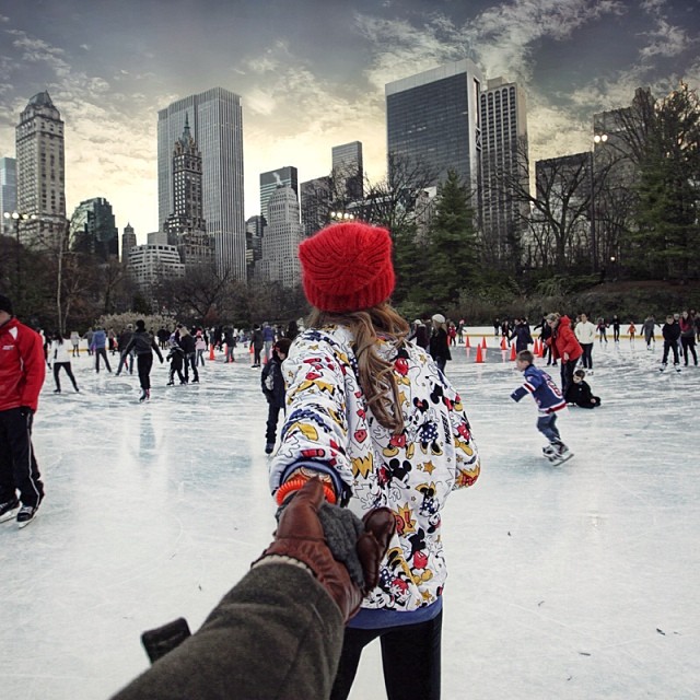 Travel to Central Park ice rink