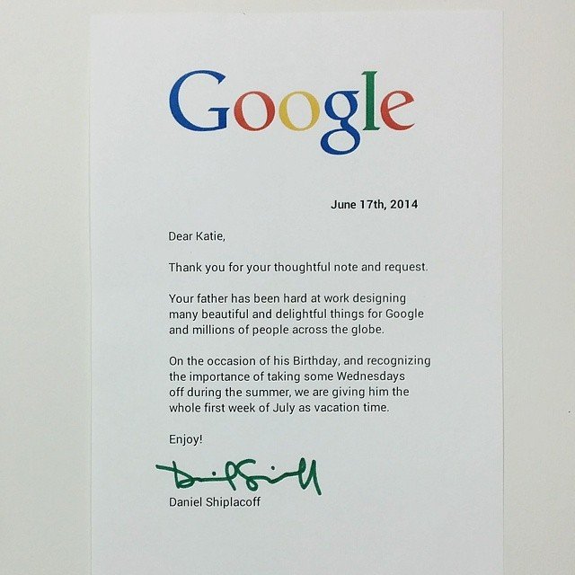 Google Letter Response