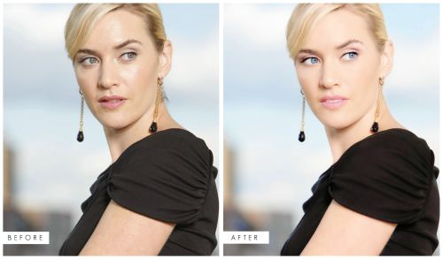 Kate Winslet Before & After Photoshop