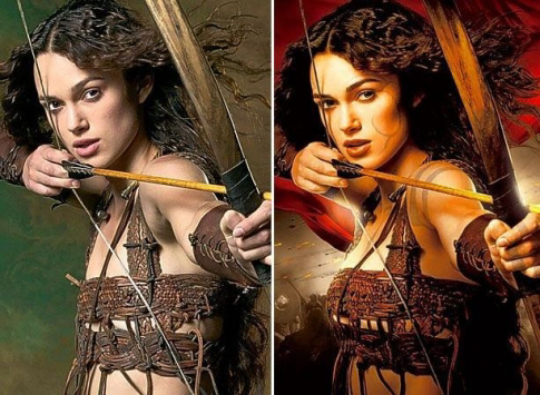 Keira Knightley Before & After Photoshop