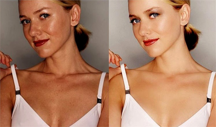 Naomi Watts Before & After Photoshop
