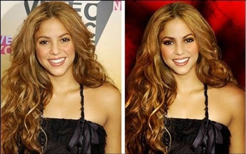Shakira Before & After Photoshop