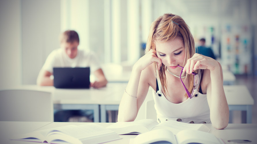 Teenager Girl Studying