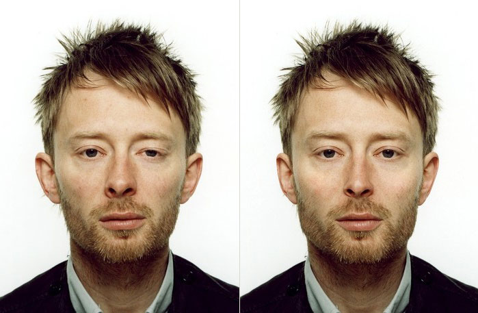 Thom Yorke Before & After Photoshop
