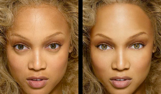Tyra Banks Before & After Photoshop
