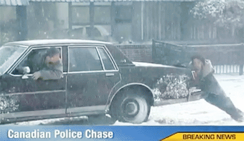 Canadian Police Chasing On Ice Fail