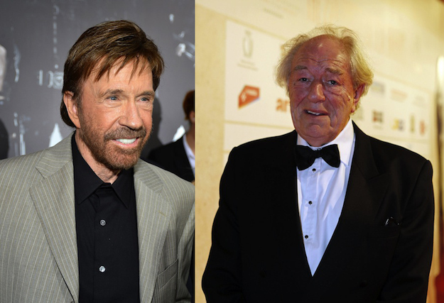 Chuck Norris and Michael Gambon