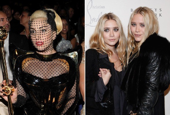 Lady Gaga and the Olsen Twins