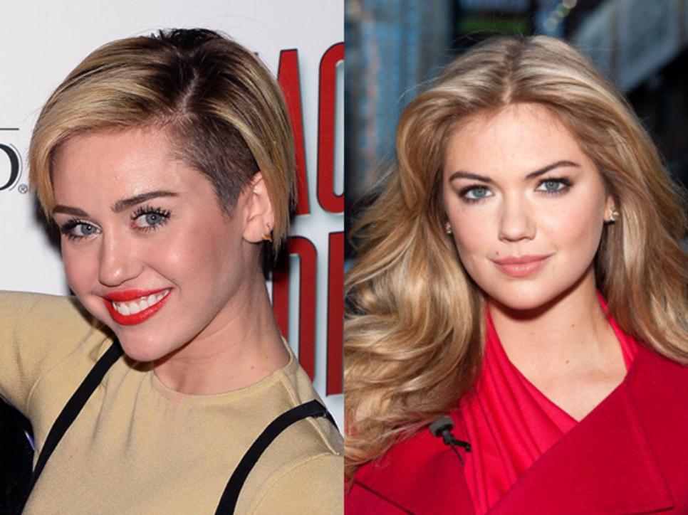 Miley Cyrus and Kate Upton