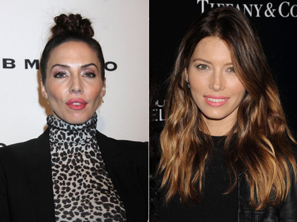 Whitney Cummings and Jessica Biel