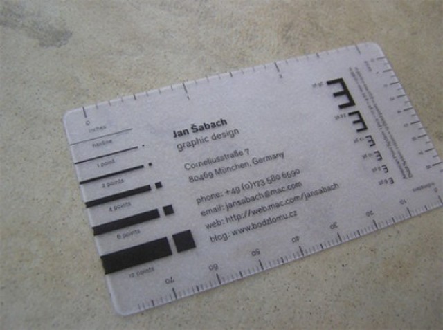 Graphic Designer's Ruler Business Card