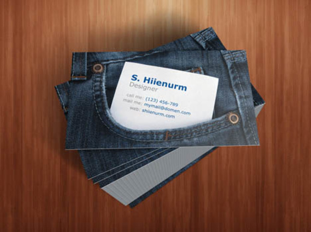 Jeans Pocket Business Card