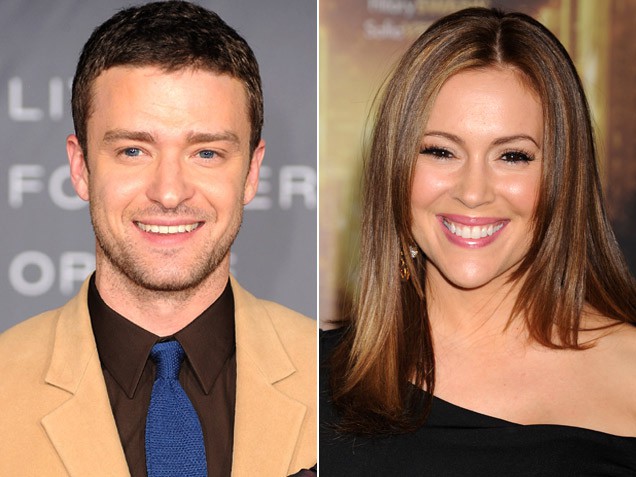 Justin Timberlake and Alyssa Milano