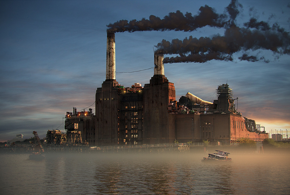 Post-Apocalyptic Battersea Power Station, South West London, United Kingdom