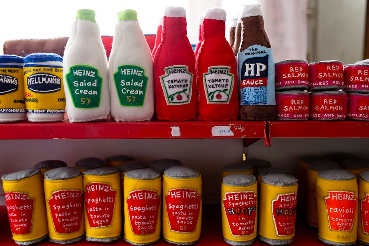 Sauce Bottles Made Of Felt