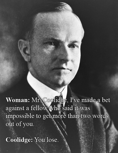 Calvin Coolidge vs Some Random Lady At A White House Dinner