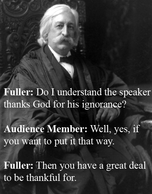 Chief Justice Melville W. Fuller vs An Attendee At A Church Conference