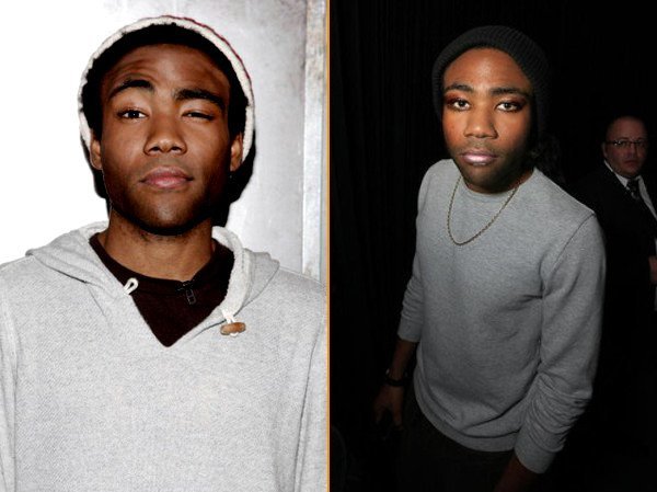 10 Hilarious Photos Of Male Celebrities Without Makeup - Donald Glover With...