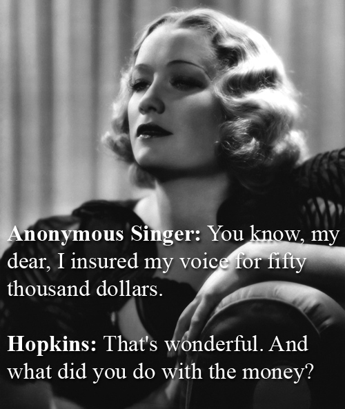 Miriam Hopkins vs An Anonymous Singer