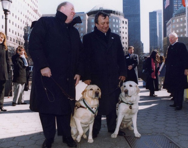 Salty and Roselle the Seeing Eye Dogs