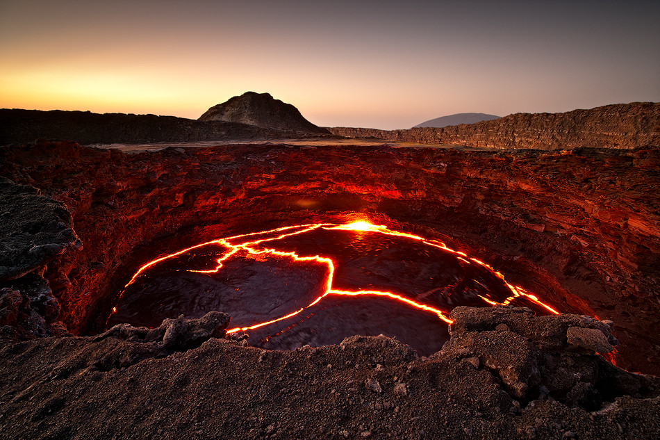 The lava lake of the continuously active volcano Erta Ale, Ethiopia