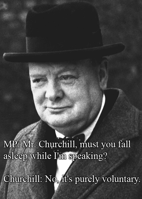 Winston Churchill vs A Member Of Parliament