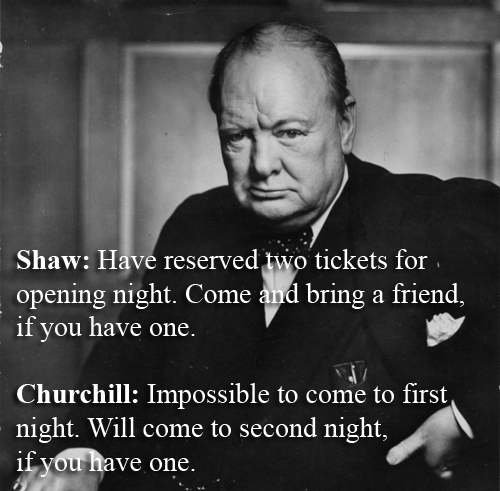 Winston Churchill vs George Bernard Shaw